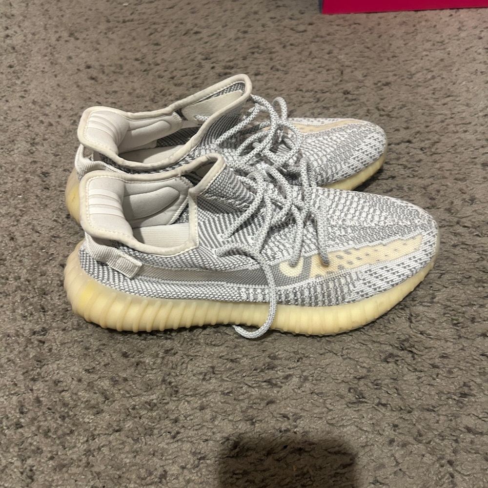 Yeezy Gray and Cream Sneakers - Picture 2 of 4
